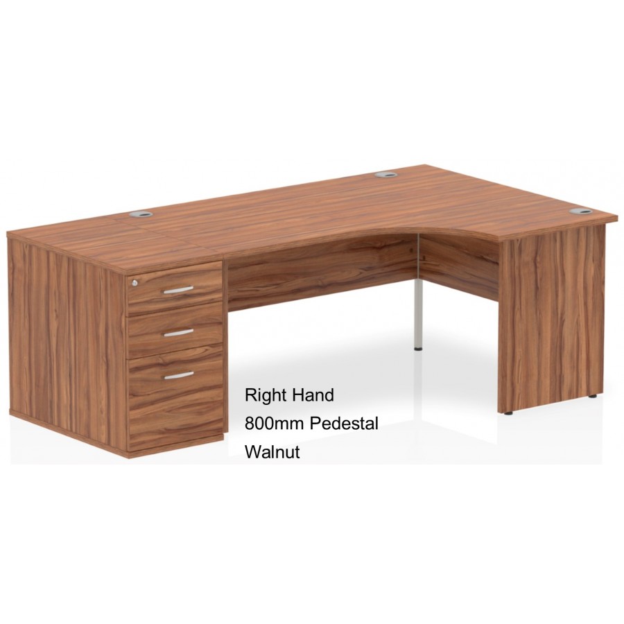 Rayleigh Panel End Desk with 800 Deep Pedestal Set